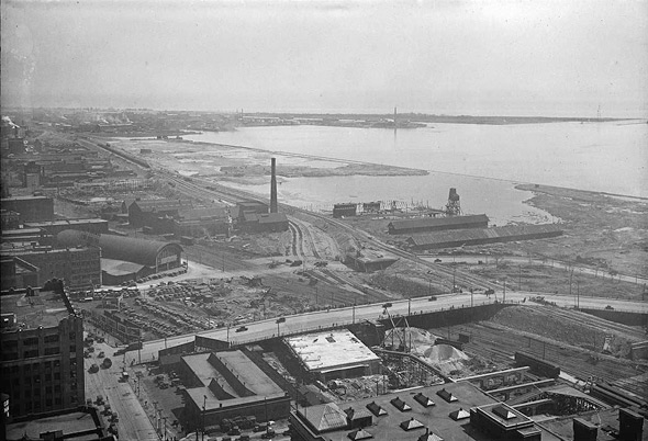 Looking east from the Royal York Hotel, 1929