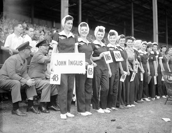 Contestants in the Miss War Worker beauty contest, 1940s