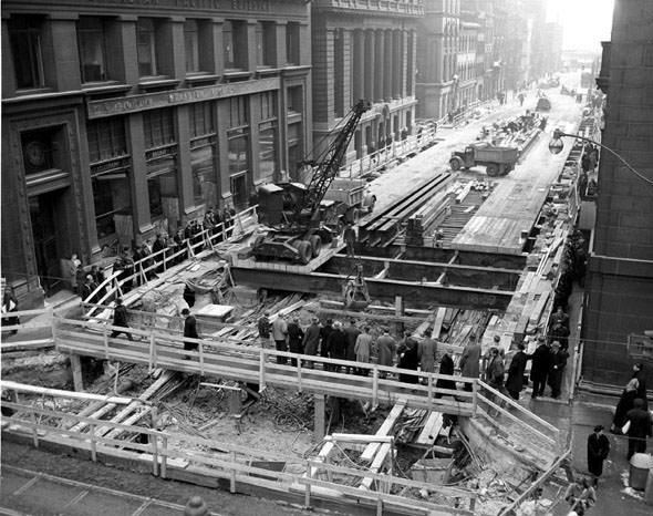 Construction on King Street, 1950s