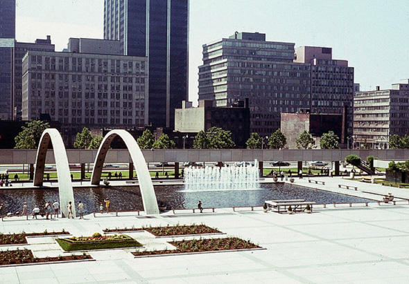 Nathan Phillips Square looking south 1966,