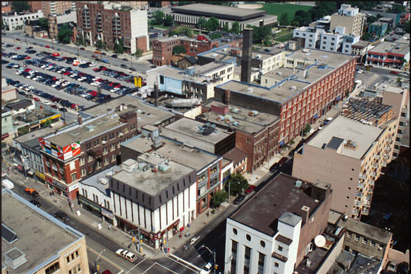 Aerial view near Queen and Church.1990s