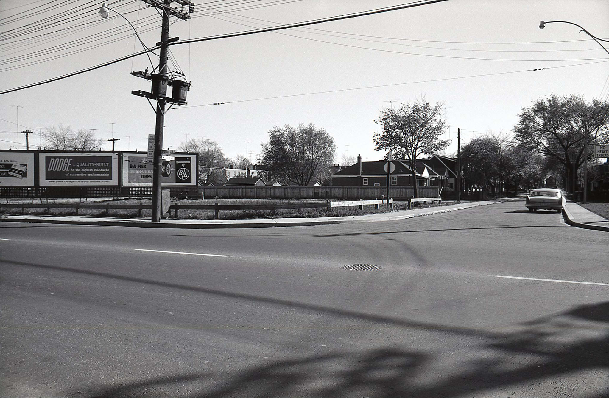 Southeast corner of Wayland Ave. and Gerrard St. E., 1960.