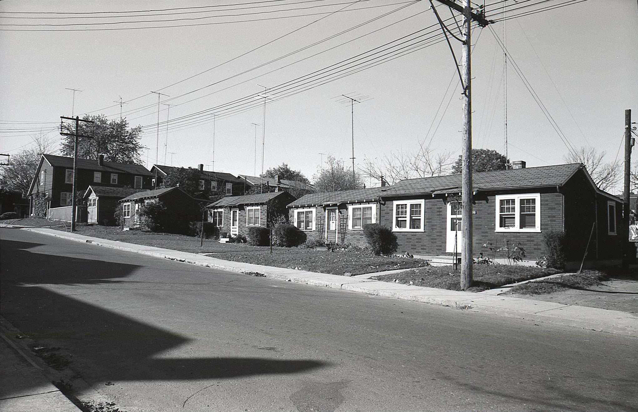 North side of Norway Ave, looking west toward Elmer Ave., 1960.