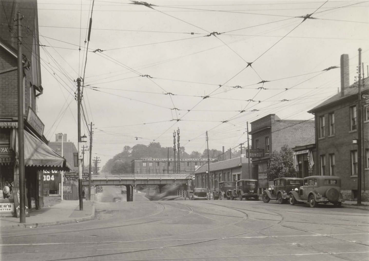 View looking north on Bathurst St. from Dupont St., 1929.
