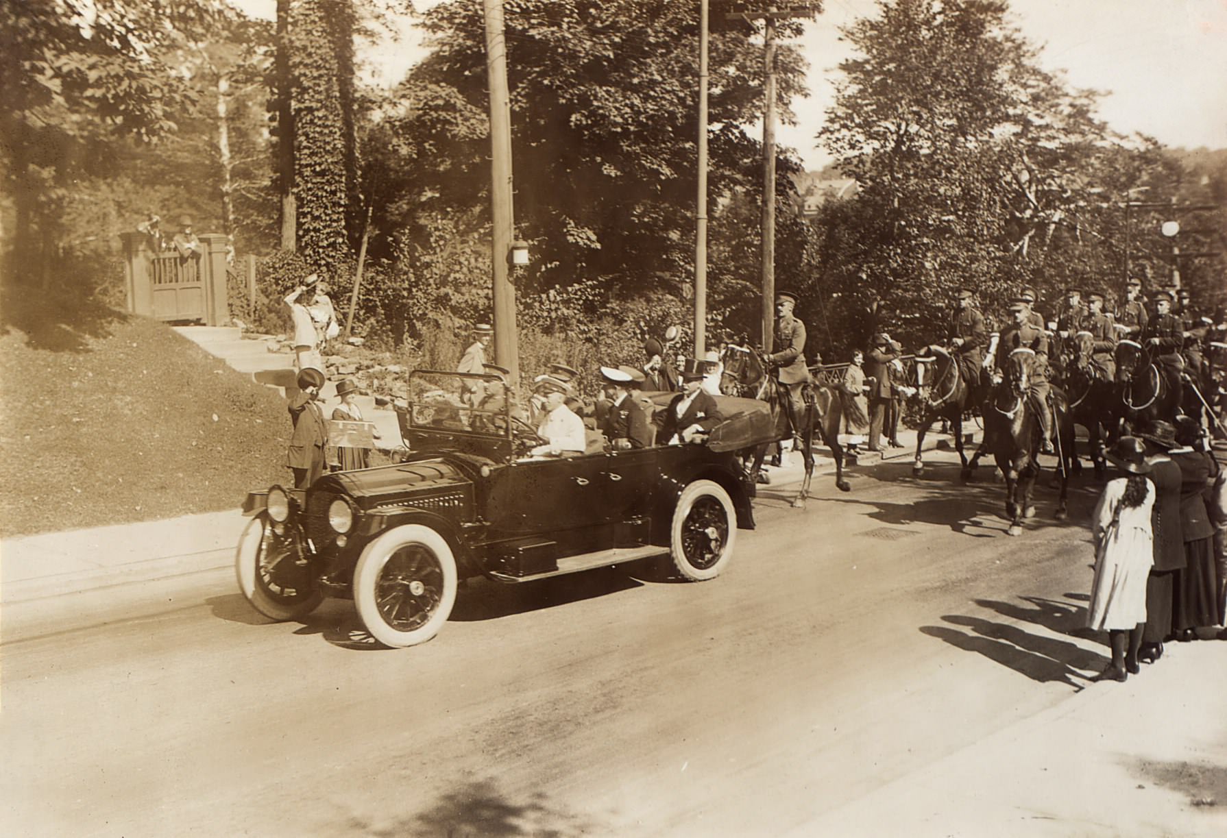 The Royal Canadian Dragoons Escort the Prince of Wales as he visits Toronto, Fall 1919.