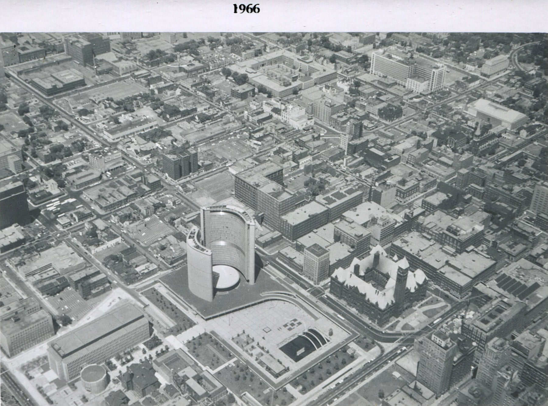 old and new City Hall 1966.