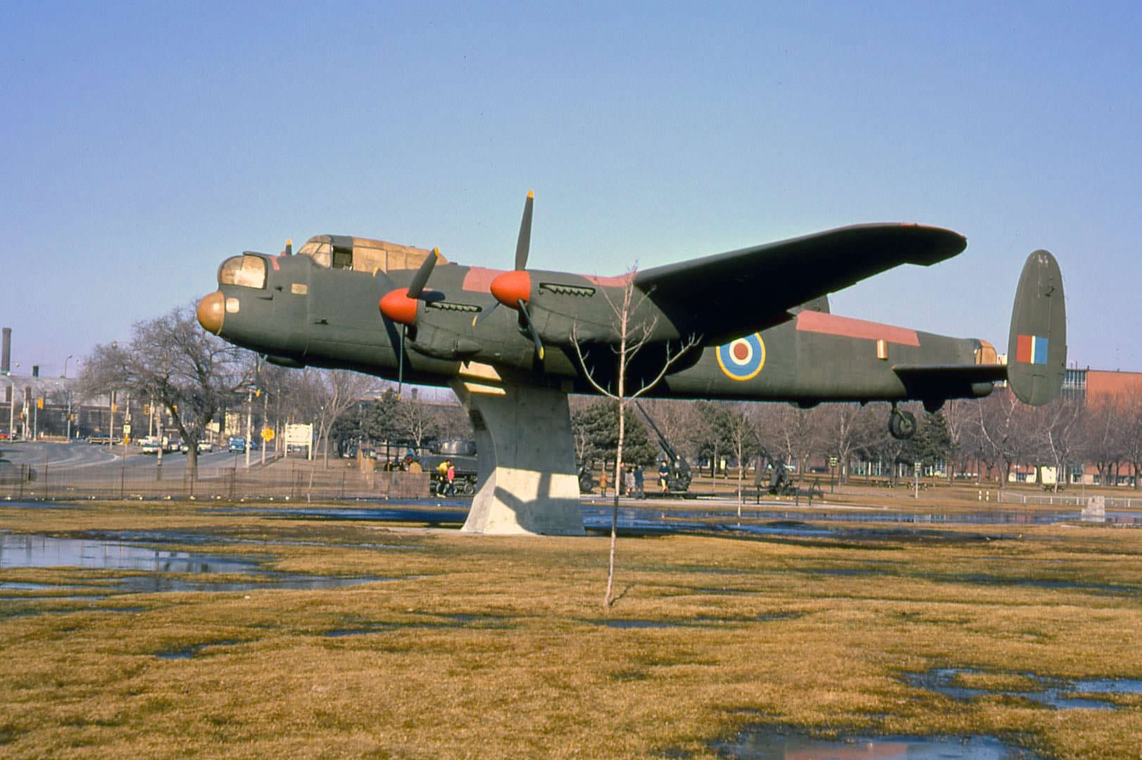 Lancaster Bomber on display at Coronation Park, Lake Shore Blvd. W.,1970