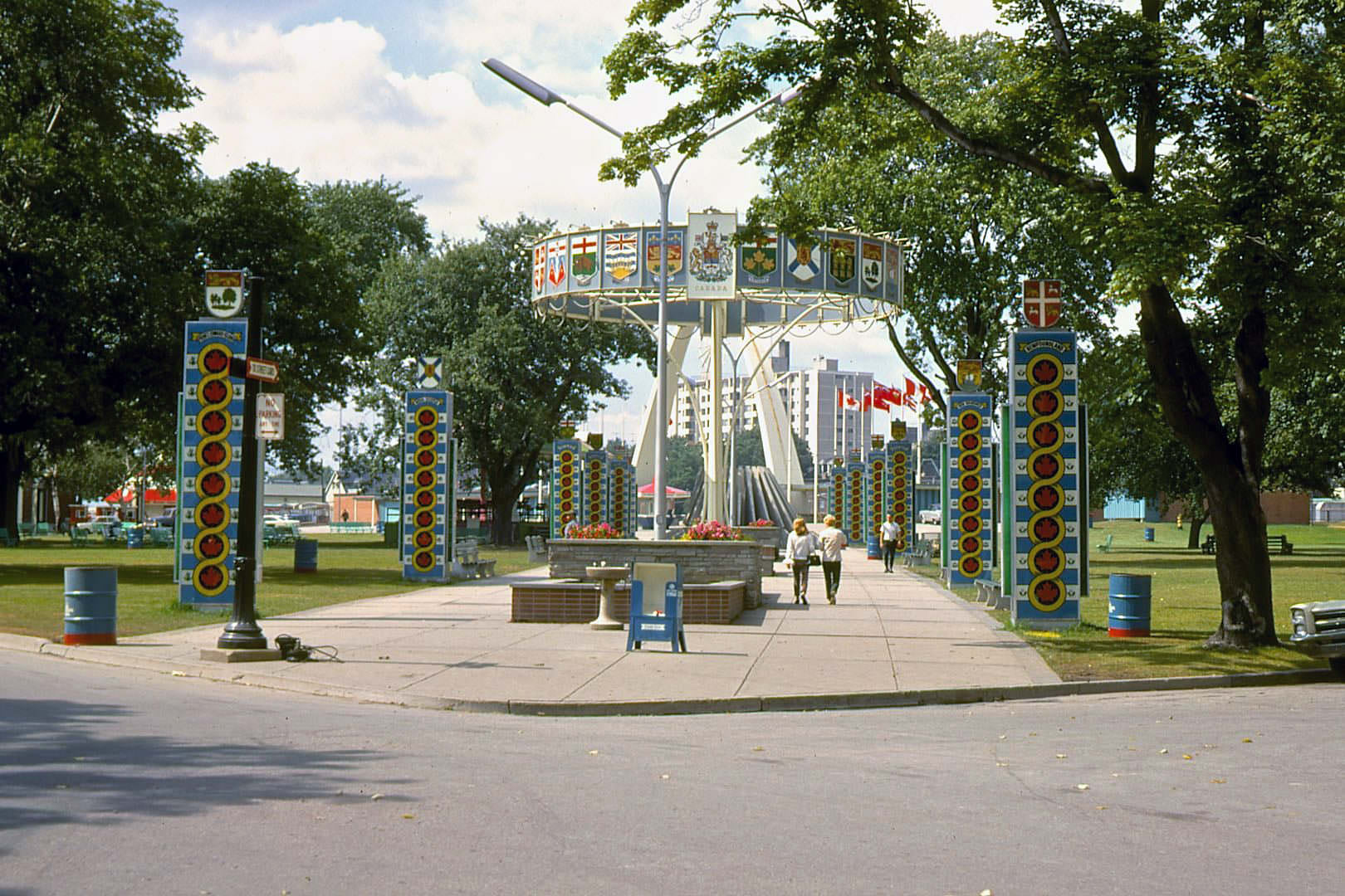 Path leading to the Dufferin Gates, CNE grounds, 1968