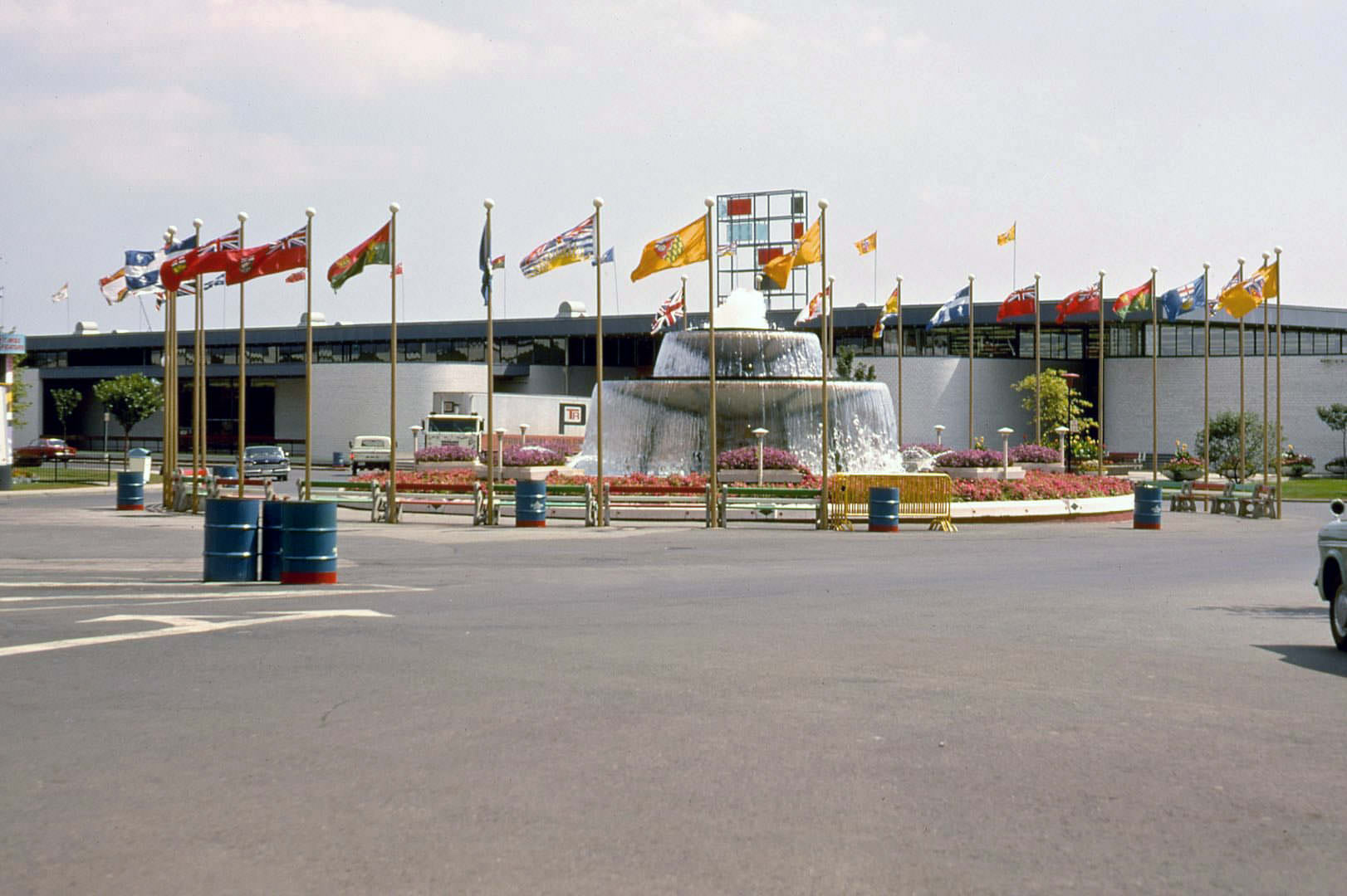 Princess Margaret Fountain and the Better Living Centre at the CNE, 1968