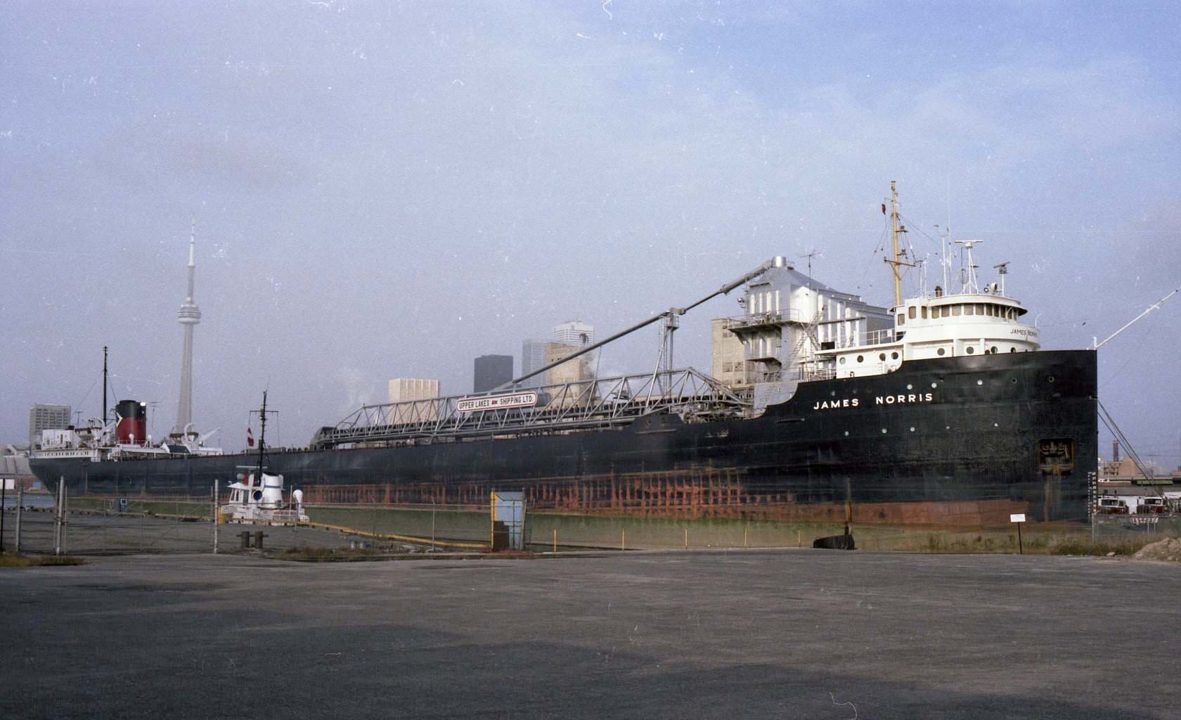 Exploring the port in 1981.