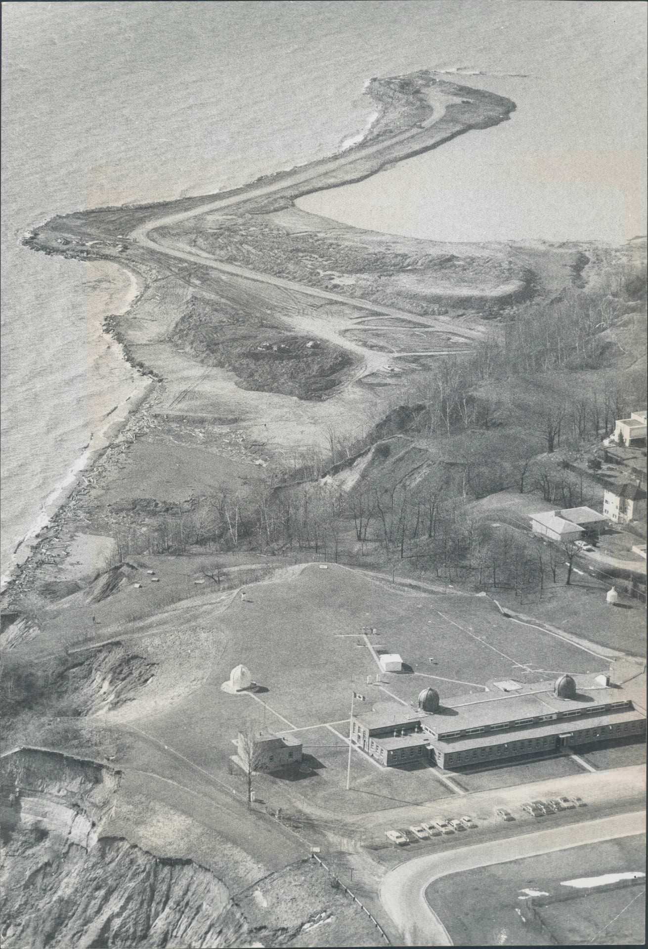 The view of Bluffer's Park under construction from the bottom of Eastville Avenue, 1973