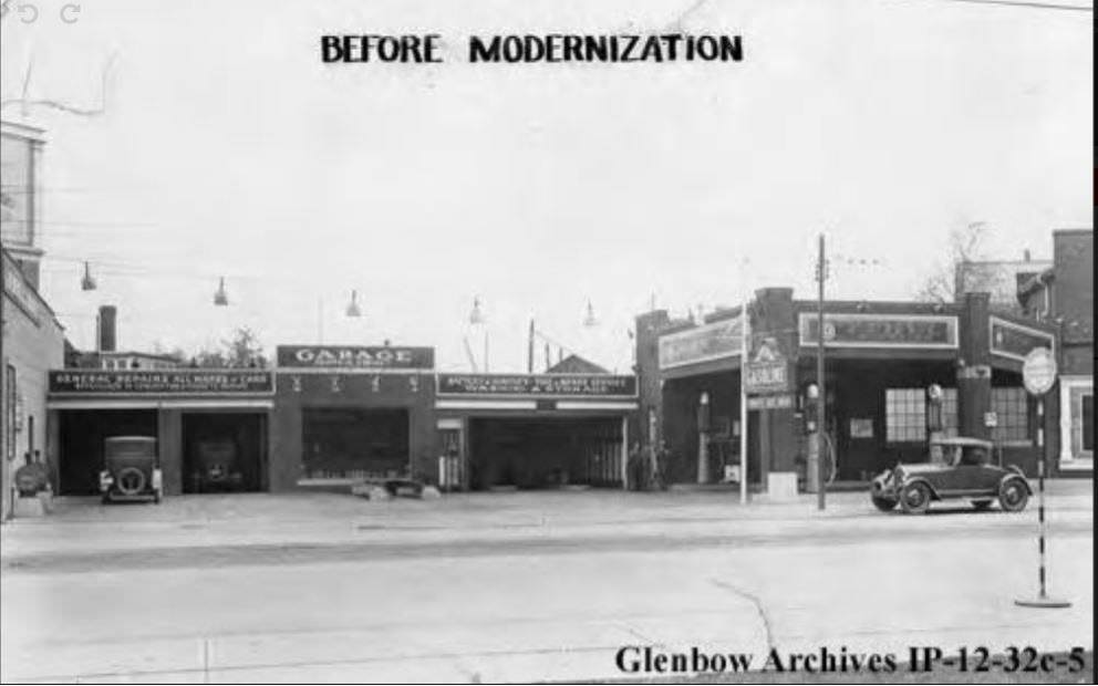 Imperial Oil service station before modernization, Toronto, 1918