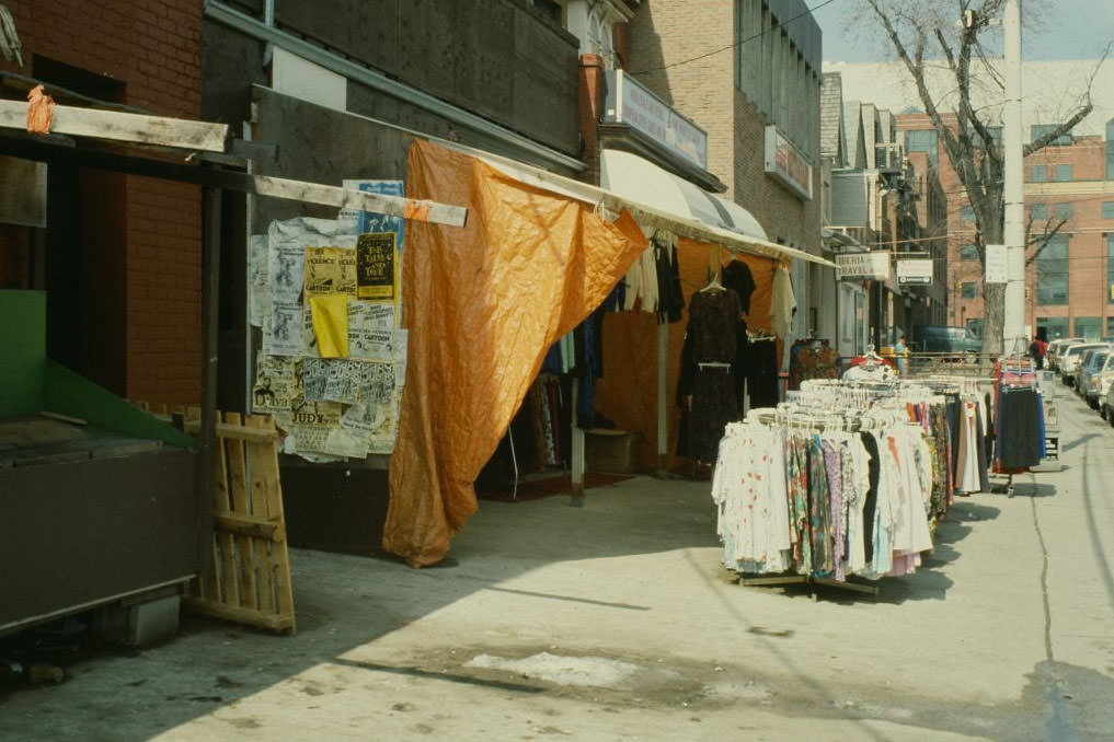 View looking north on Augusta Ave. looking north to College St, 1981