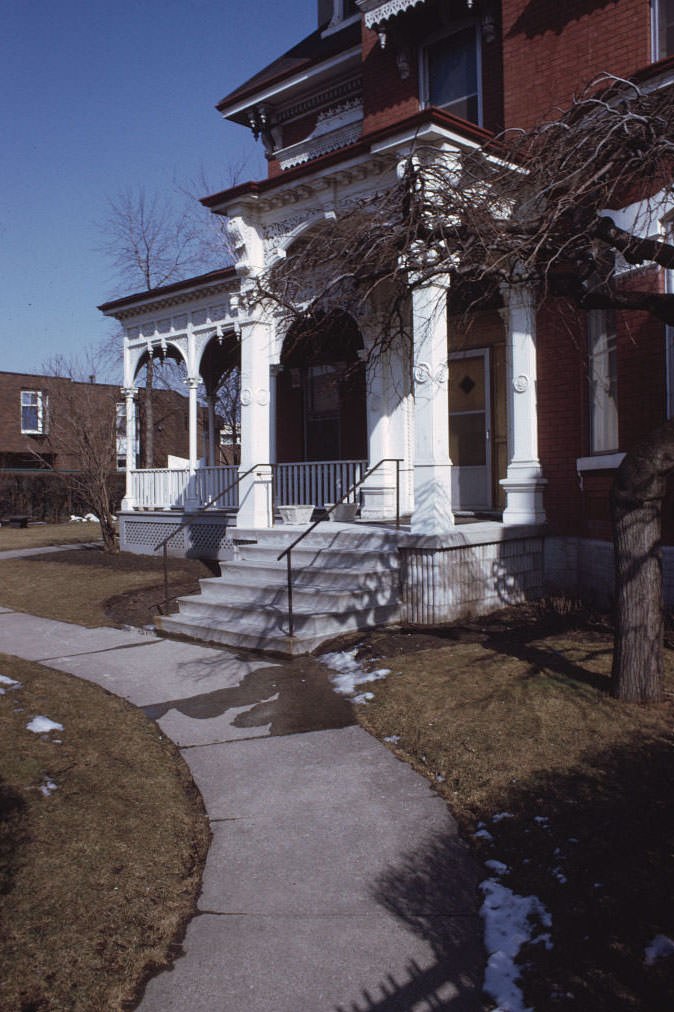 Main entrance, Edward Leadlay house, 25 Augusta Avenue, built in 1876. Photo take in 1980s