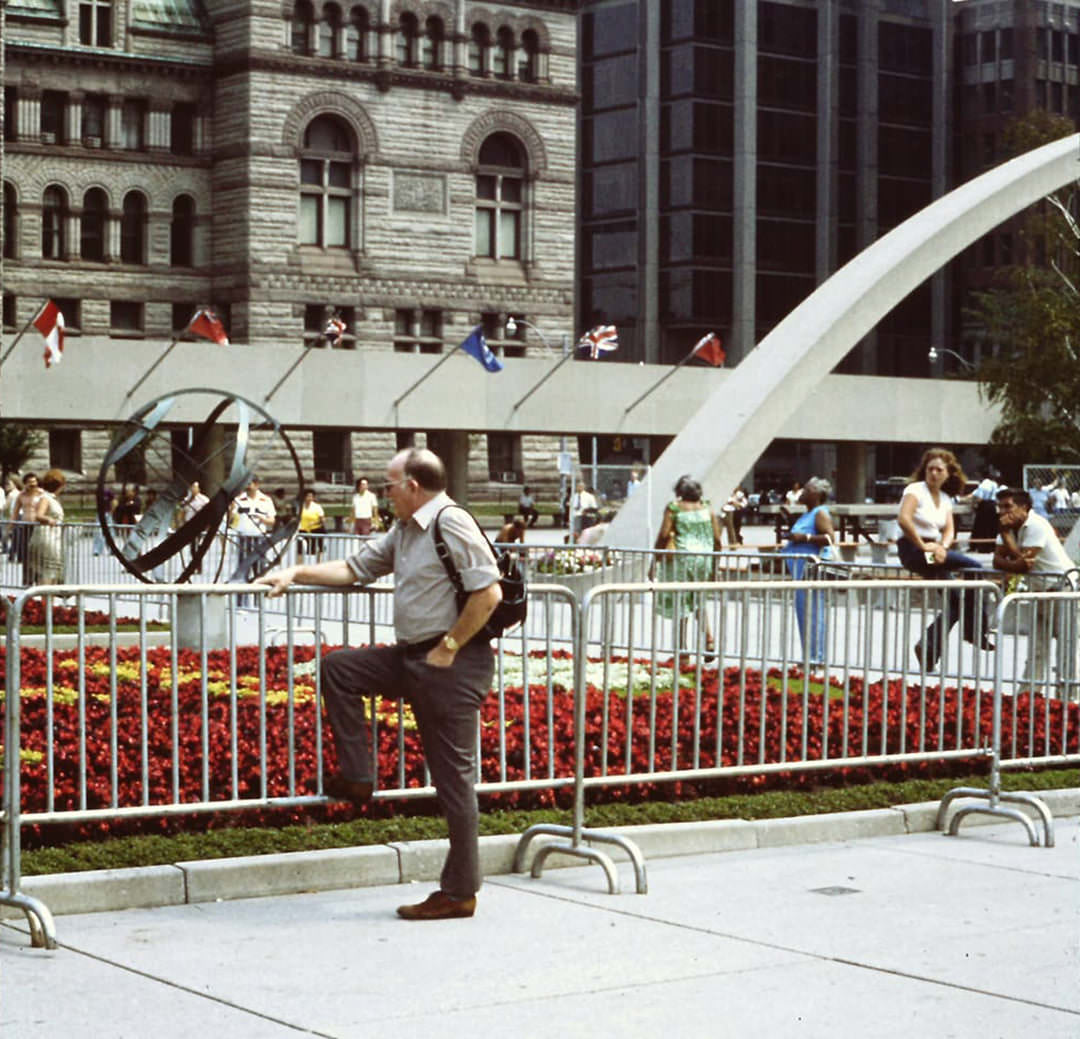 Dad at Nathan Phillips Square, probably mid 1970s