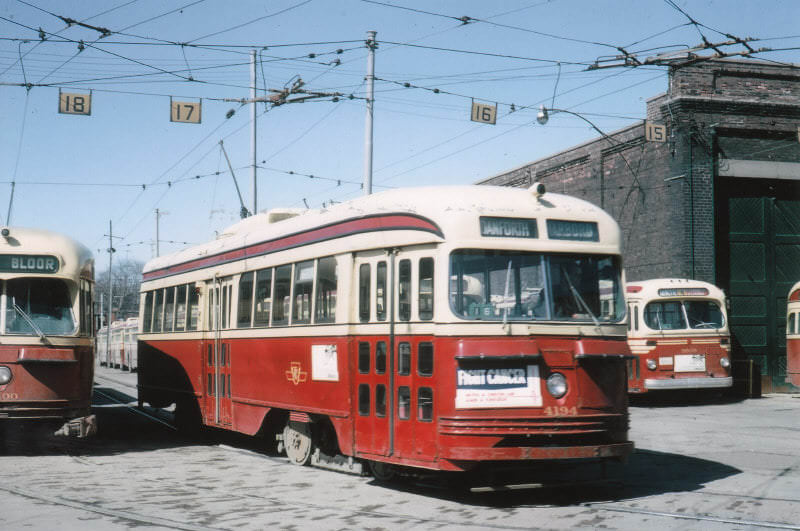 TTC Lansdowne garage 50, 1970s