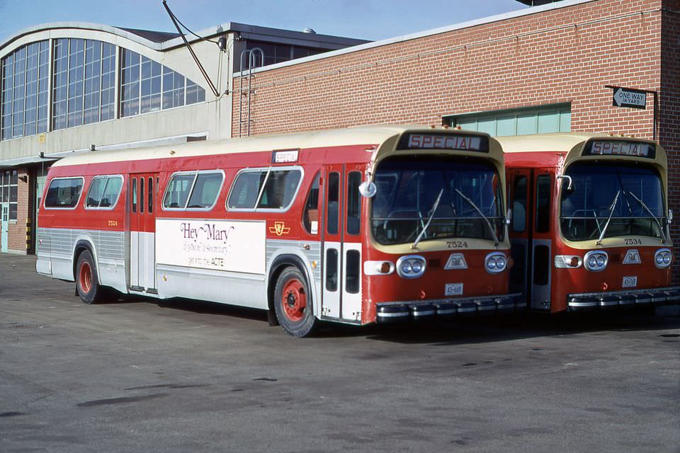 TTC Birchmount garage, 1972