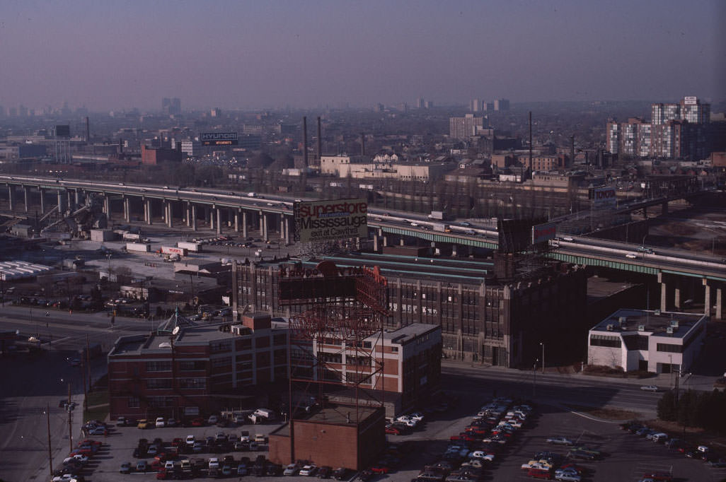 Bathurst & Lakeshore looking northwest, 1979