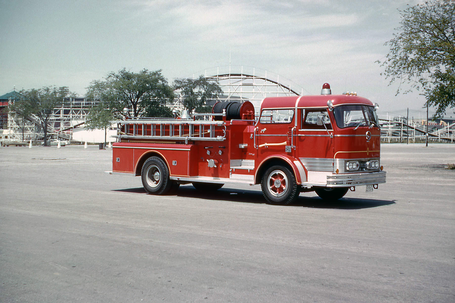 Mack fire truck No. 13 at the CNE, 1962.