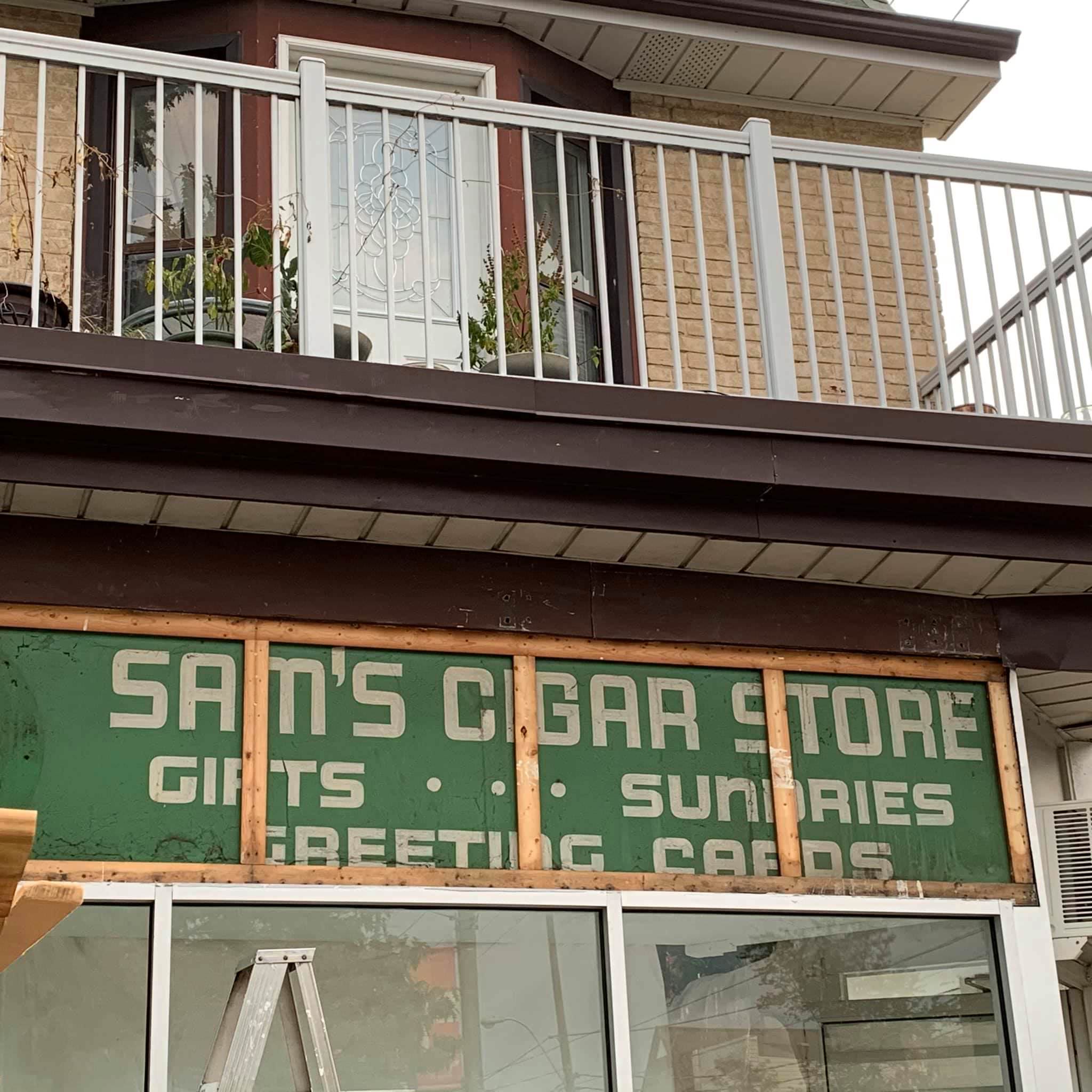 Sam's Cigar Store sign, 1970s