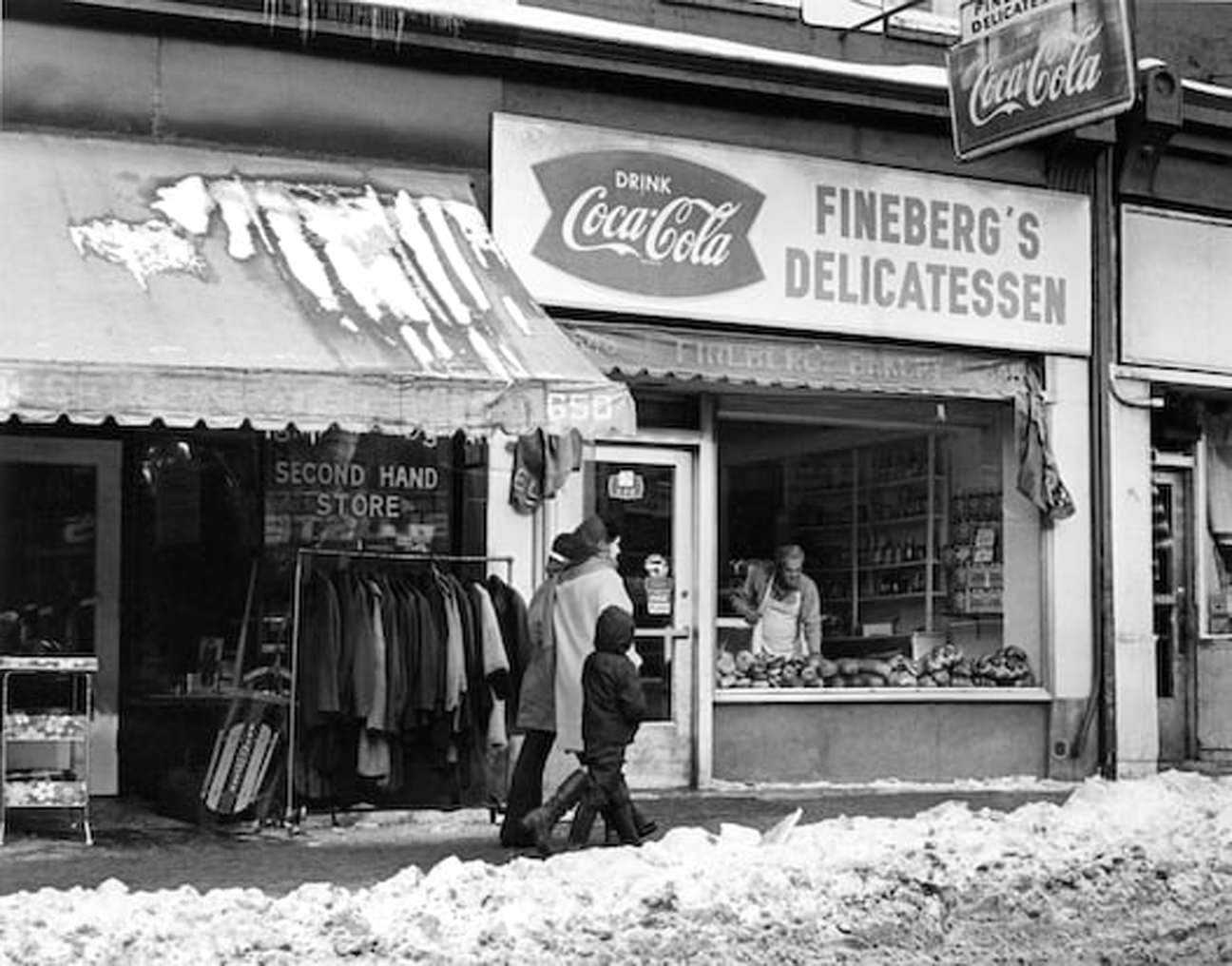 Fineberg's Delicatessen. My maternal grandparent's deli at 648 Queen St. West. (Their family lived in the apartment on the second floor.), 1960s