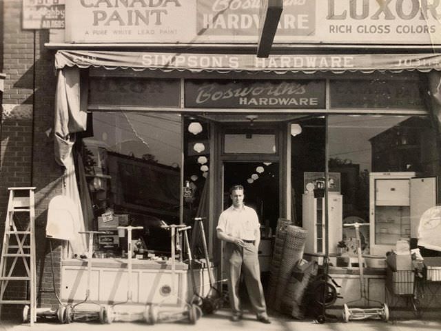 Bosworth Hardware at Bloor and Armadale, 1950