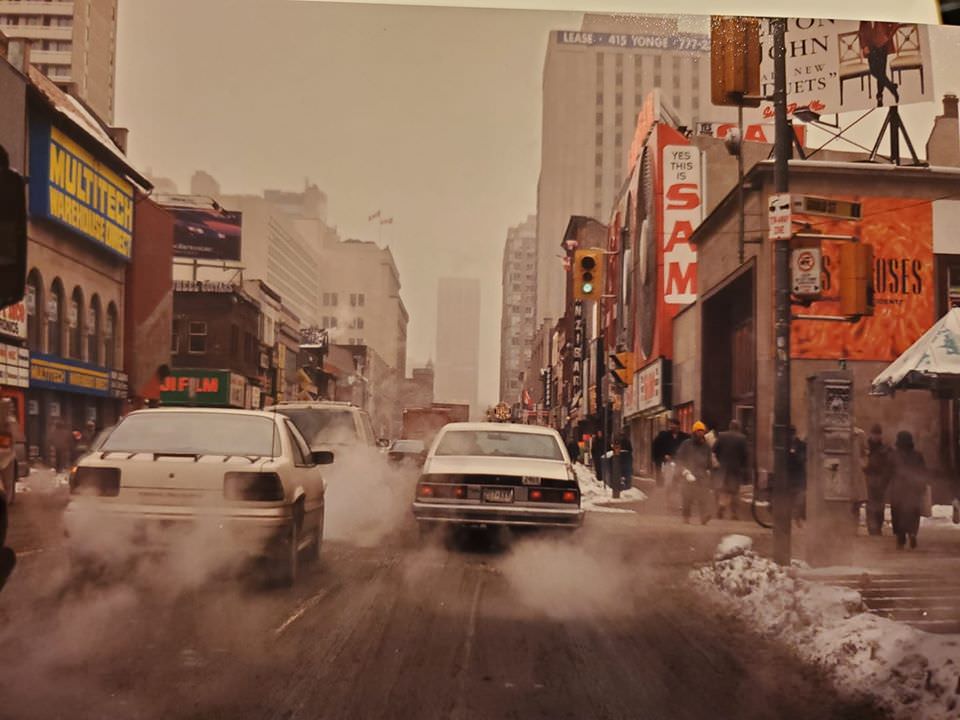 Yonge Street looking north at Gould, 1992.