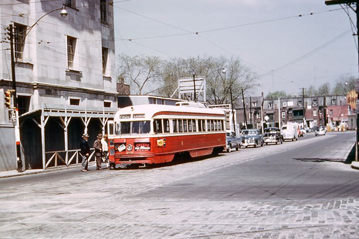 Church Street looking north at Bloor Street, 1954