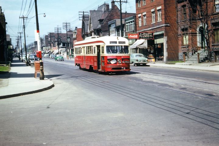 Church St. and Alexander St. looking North east.. Lewis swanson, 1954