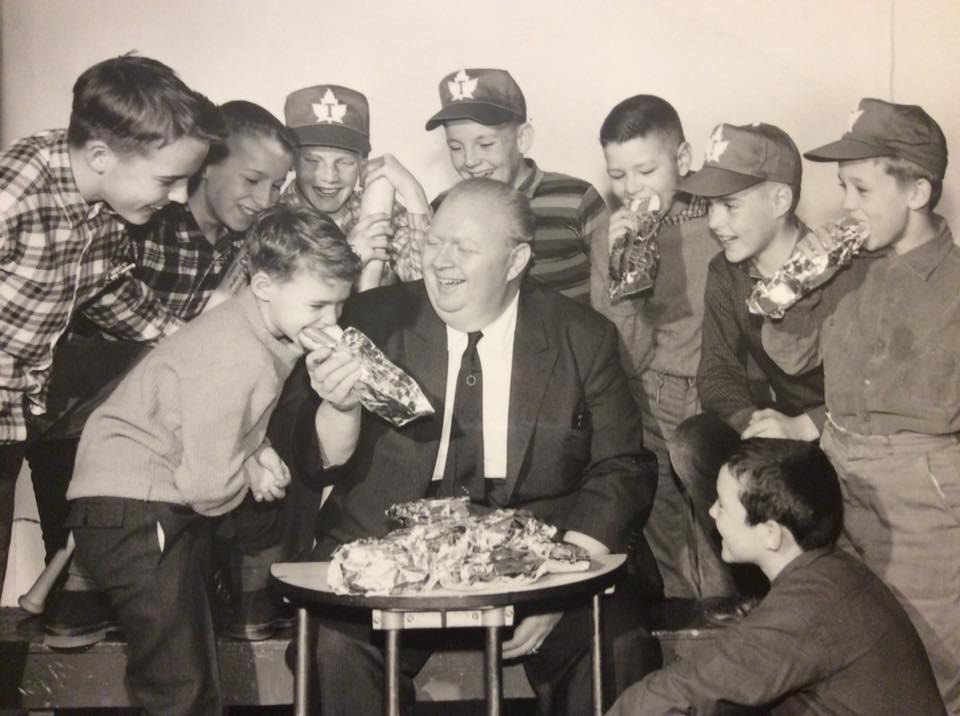 Sam Shopsewitz and members of the Shopseys Hockey Team, 1950s