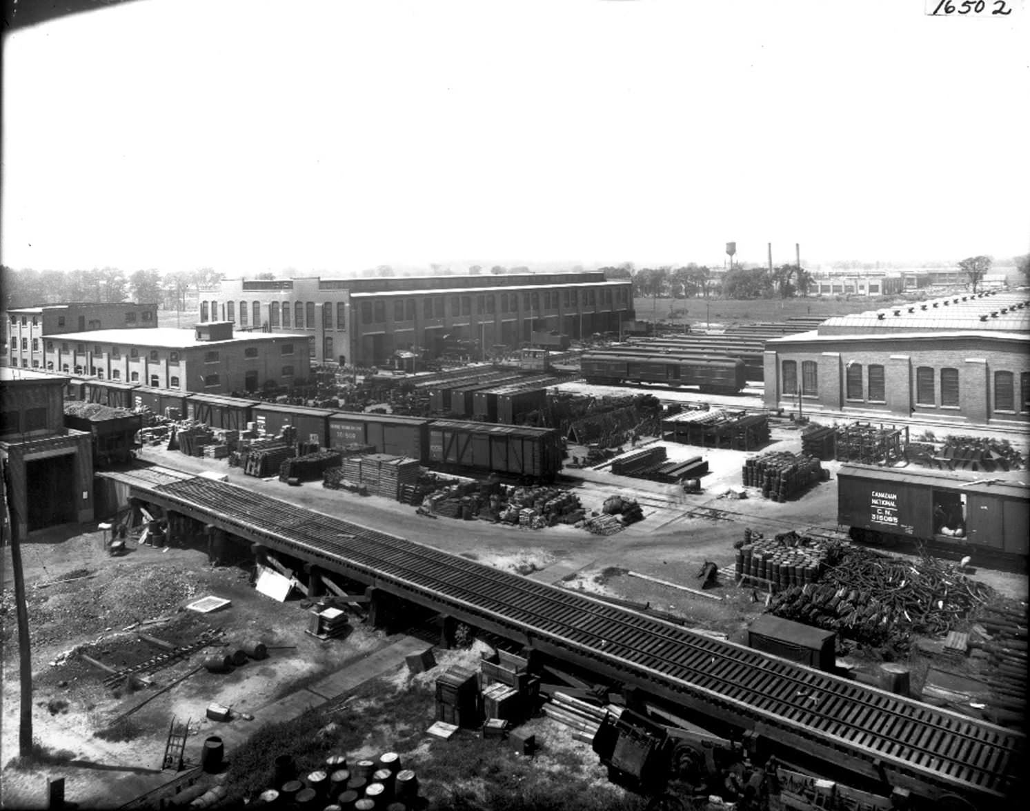 C.N.R. shops at Leaside, view looking northwest, 1920