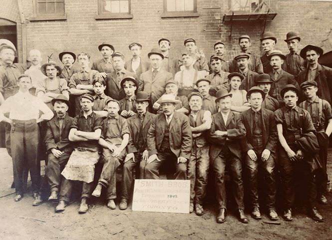 SMITH BROS. PIONEER WAGON AND CARRIAGE WORKS est. 1843 corner of Duke and Parliament St. - Credit Beverley Whitbread