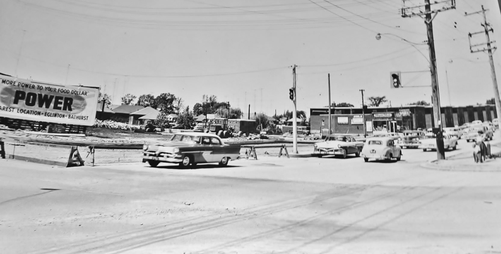 North-West corner of Bathurst & Wilson Ave., 1956