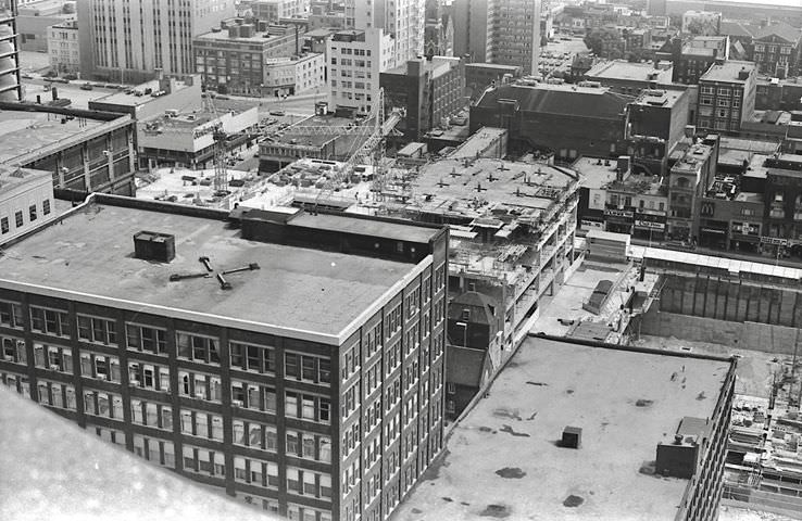 The Eaton Centre Under Construction, 1975