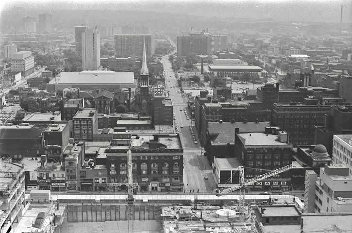 The Eaton Centre Under Construction, 1975