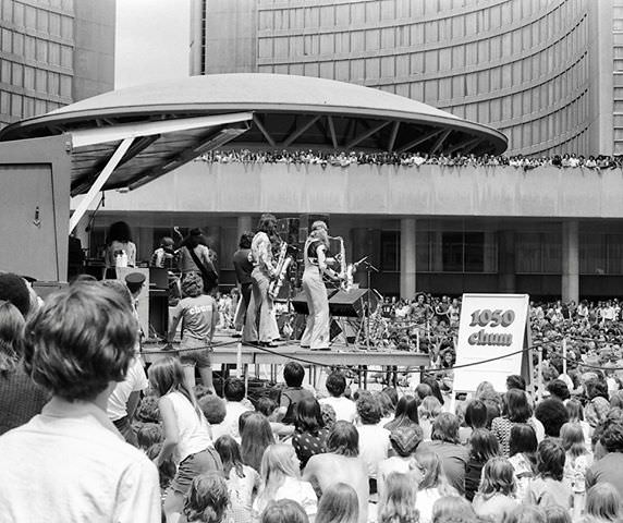 Free concert at City Hall, 1980s