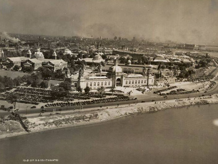 Aerial View of Toronto take during Industrial Exposition. 5 Sept, 1928