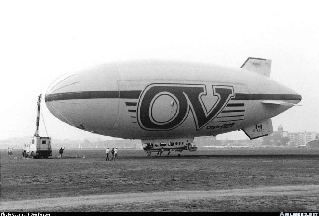Carling-O'Keefe British-built blimp powered by twin Porsche engines, 1970s