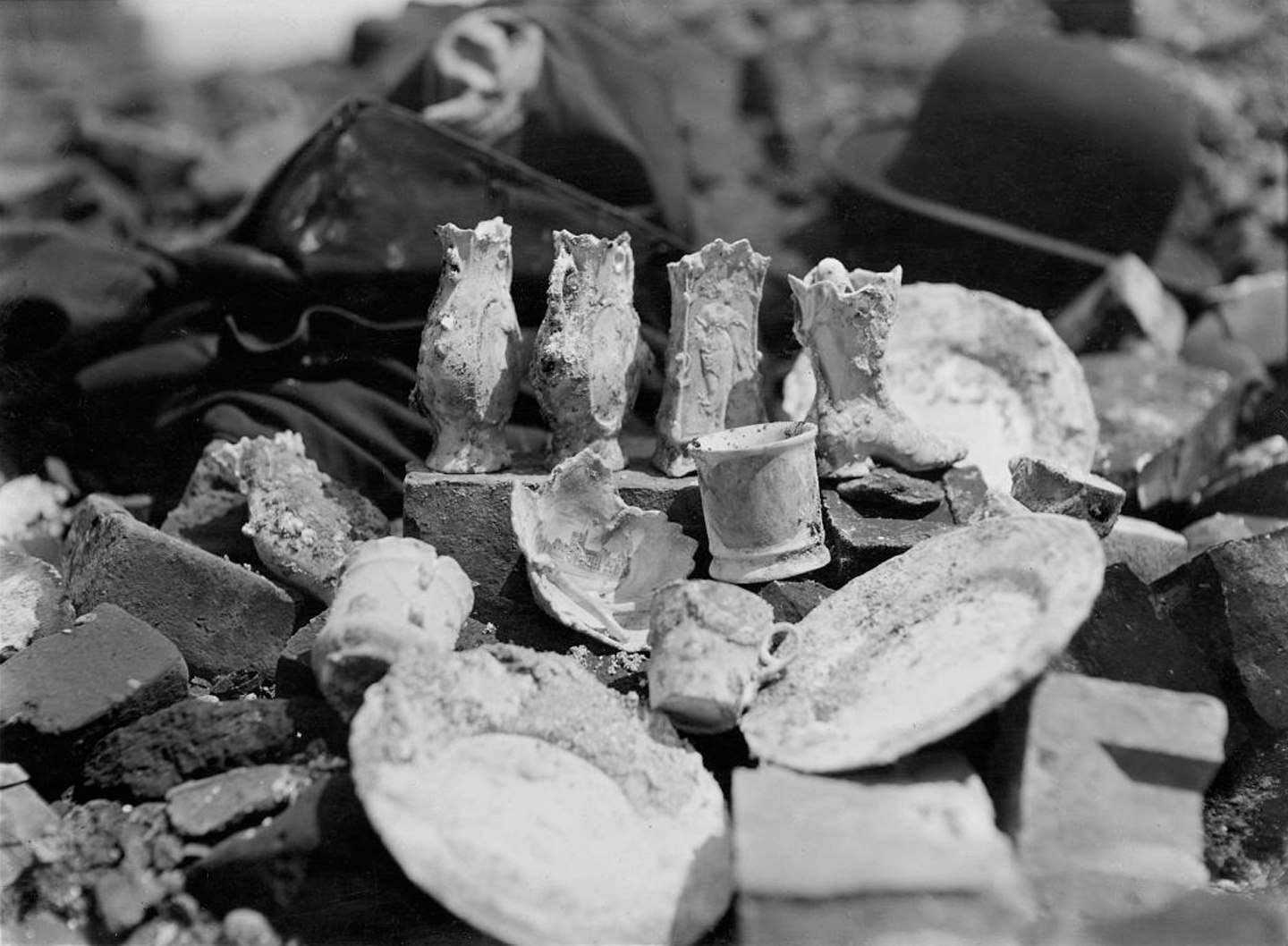 Pottery recovered from ruins of the Great Toronto Fire of 1904.
