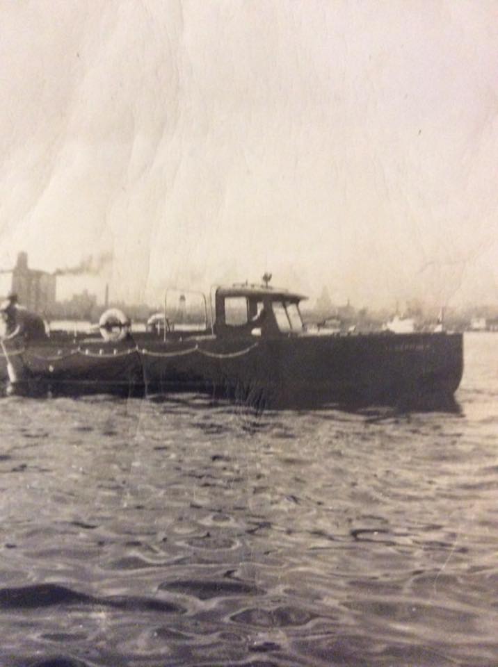 Toronto Harbour Police performing a rescue in Toronto Harbour, 1950s
