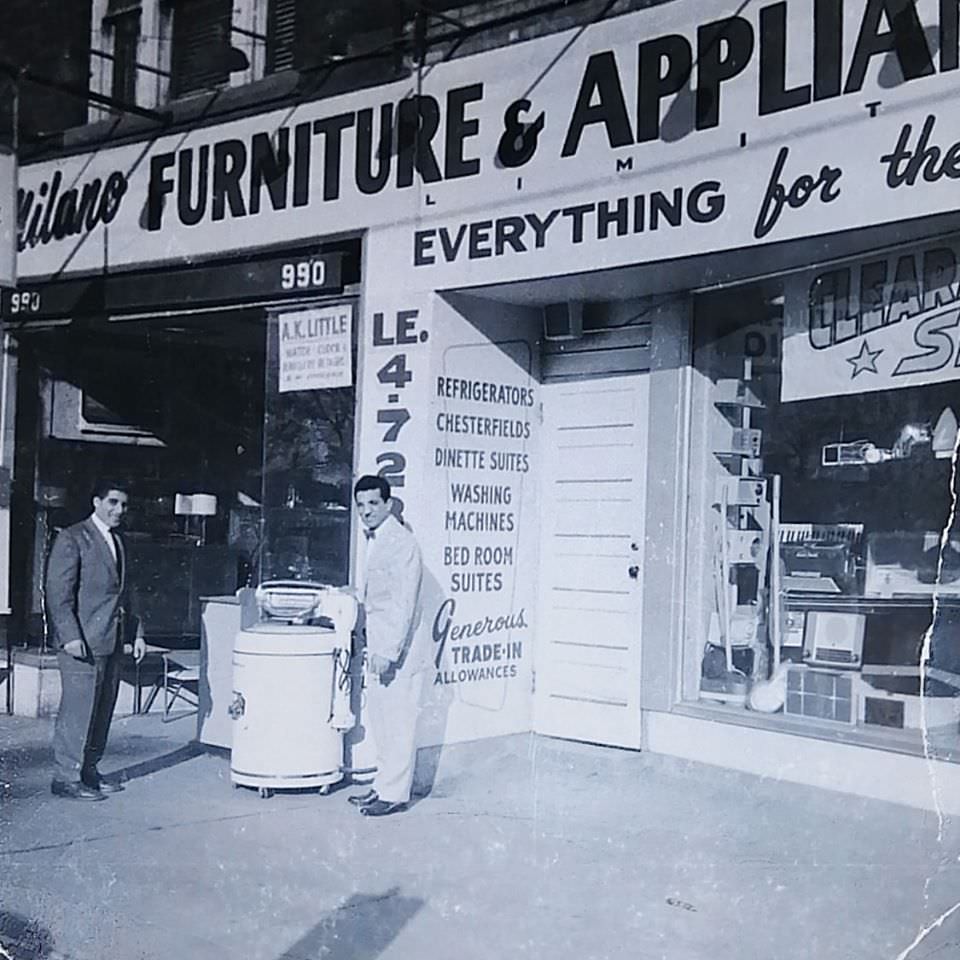 Home furnishing store at.St. Clair. Ave, 1959