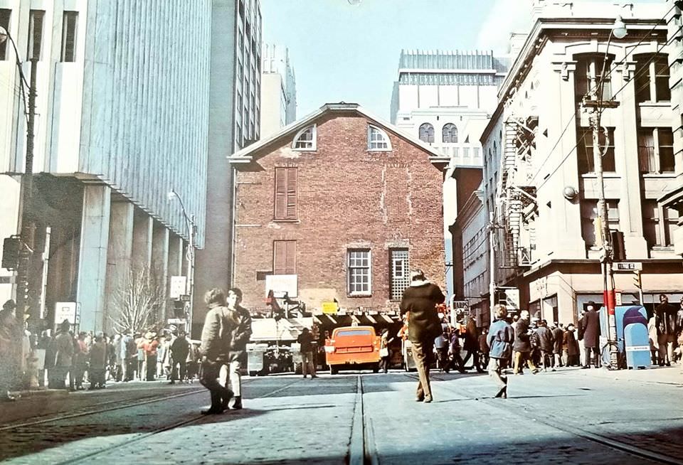 Moving Campbell House in the 1970s