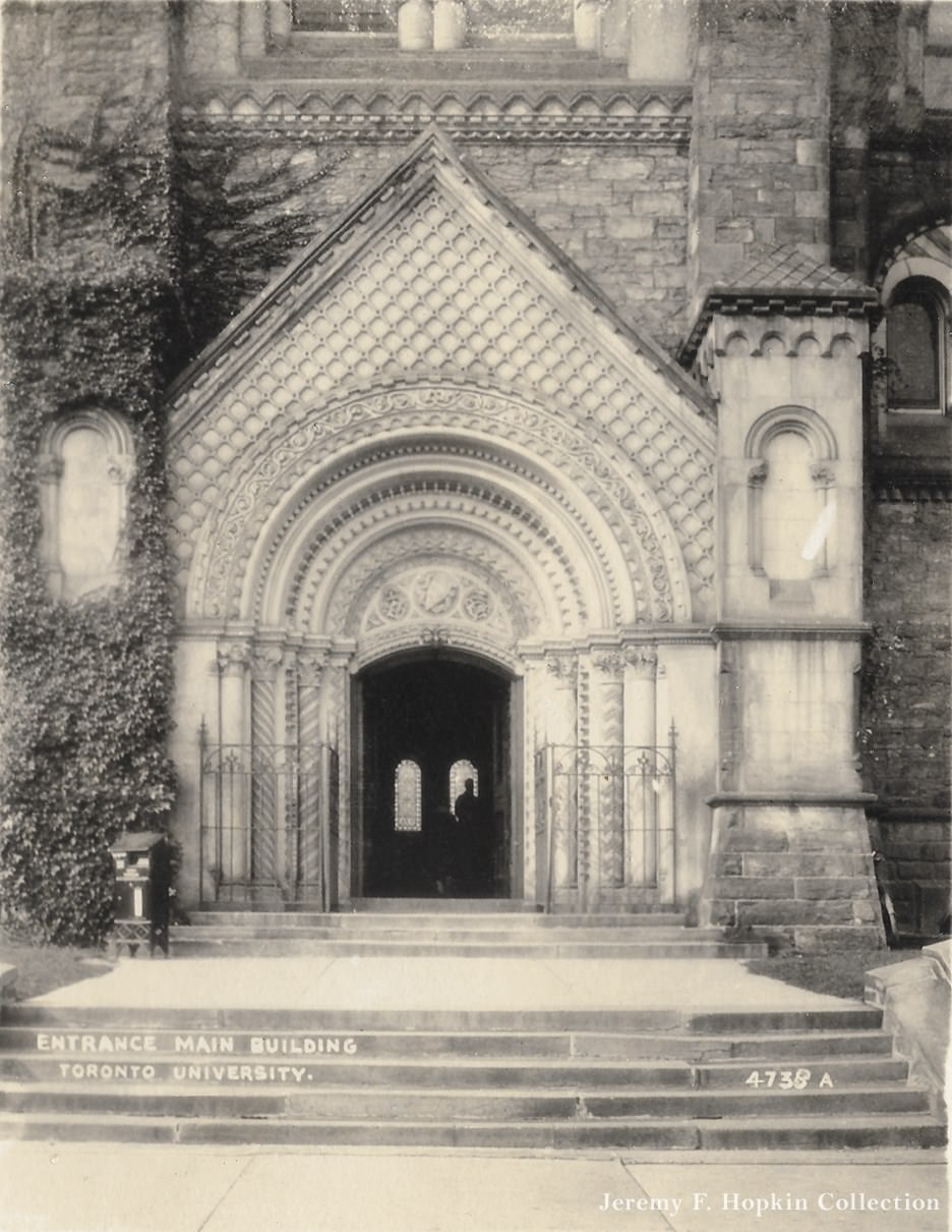 University College entrance, University of Toronto, 1920.