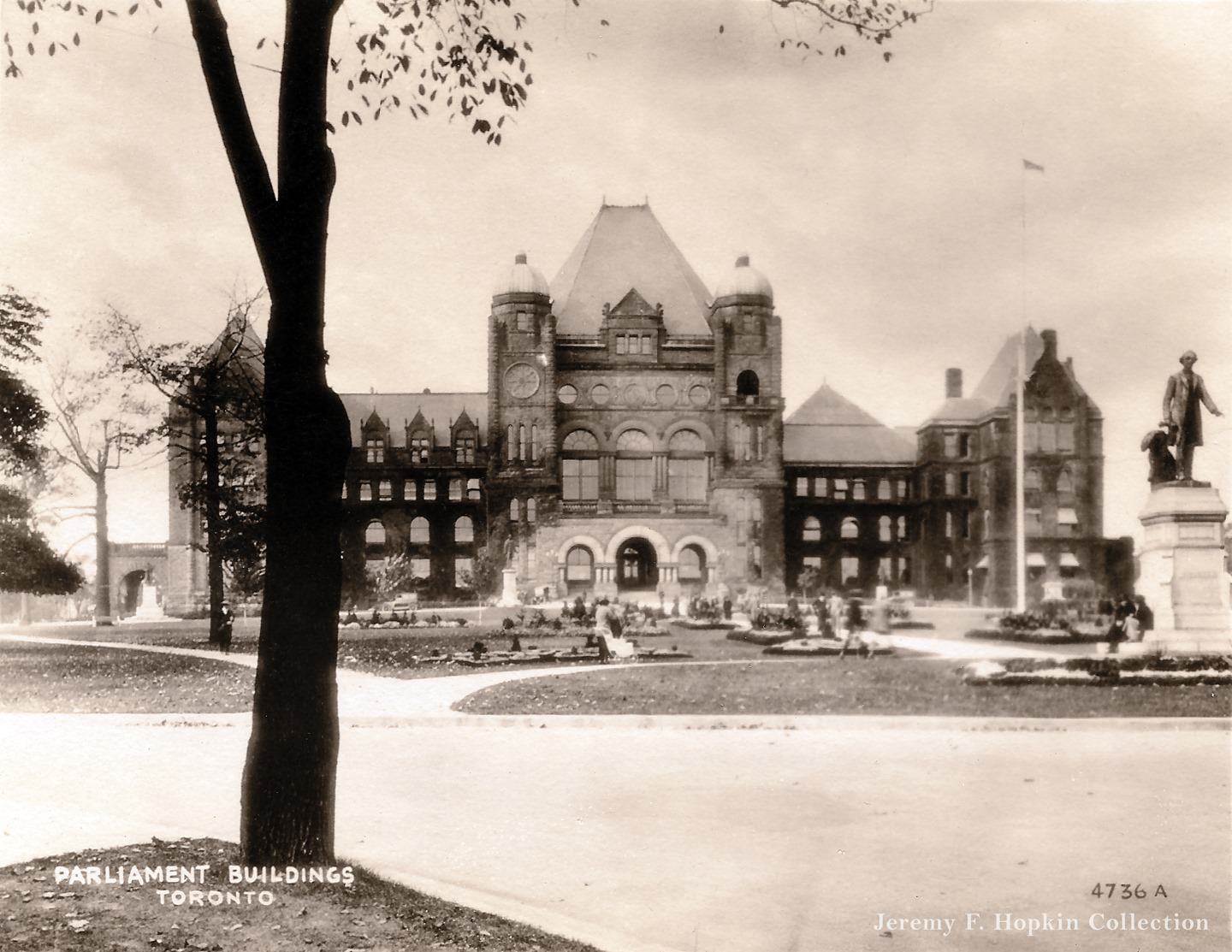 Parliament Buildings, Queen's Park, Toronto, 1920.