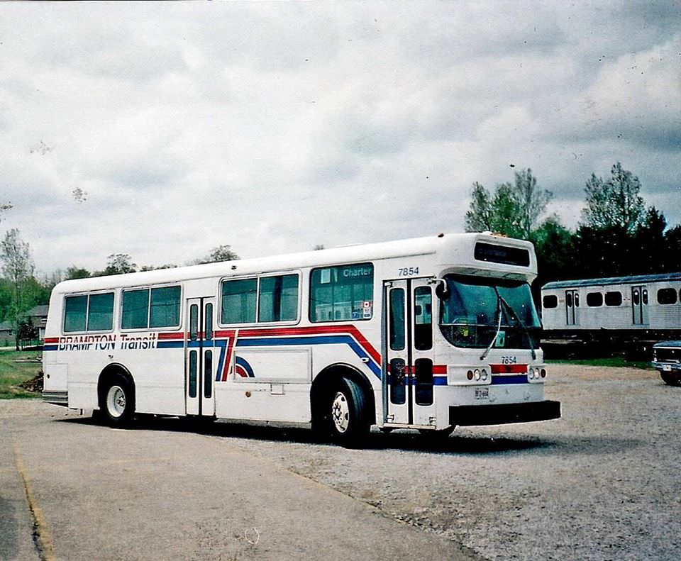 Brampton Transit 7820 at the time a rare 35 foot 1978 Flyer D800B on a private fan charter to the Halton County Radial Railway. ‎