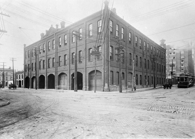 Toronto railway company Carhouse bldg early 1900s