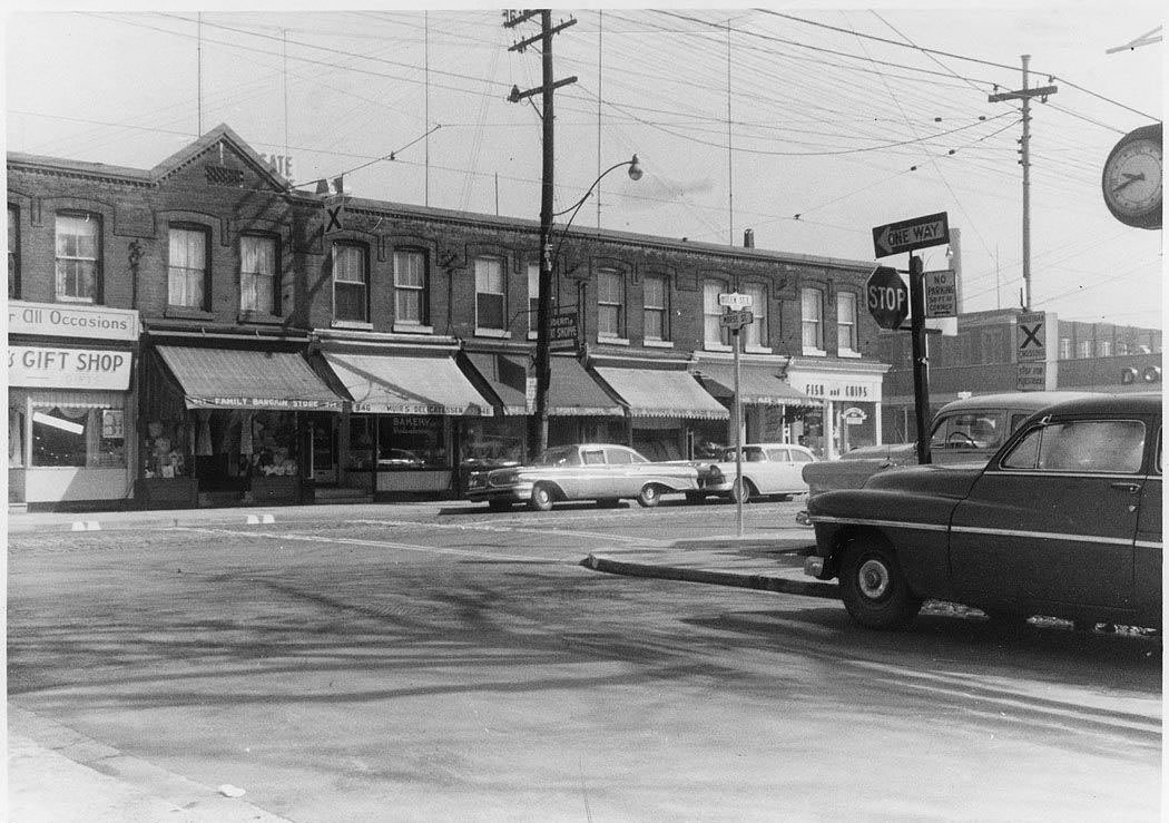 Southeast corner Morse and Queen Street, 1959