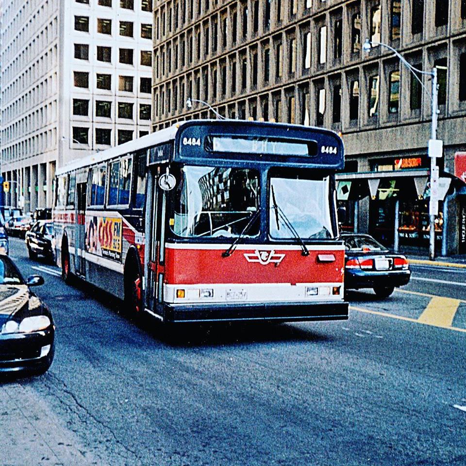Toronto Transit Commission 8484 was outfitted for summer Gray Line sightseeing duties in the 1980s