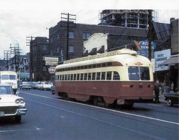 Church Street looking northeast to Wellesley Street, 1963