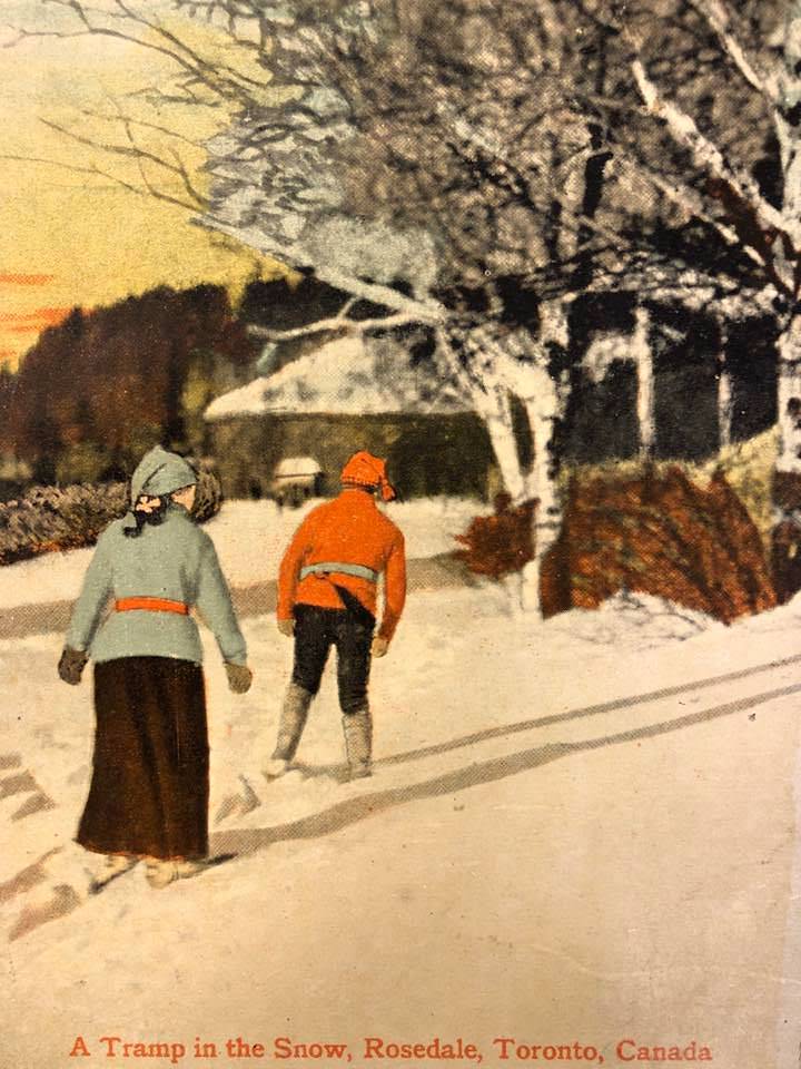 A Tramp in the Snow, Rosedale, Toronto, Canada. June 1st, 1909.